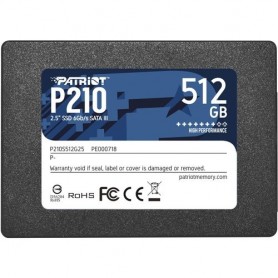 SSD PATRIOT P210 2.5  2TB SATA3 READ:530MB WRITE:460 MB S - P210S2TB25 - GAR. 3 ANNI
