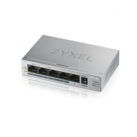 SWITCH ZYXEL GS1005HP-EU0101F 5P LAN GIGABIT (4 porte PoE, erogazione fino a 60W) UNMANAGED DESKTOP, Case metallico