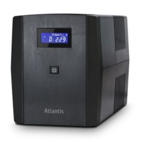 UPS ATLANTIS A03-S1200 Server UPS 1200VA (700W)Stepwave Line Interactive Doppia Batteria (12V@7A h)USB 3prese IEC+2 schuko