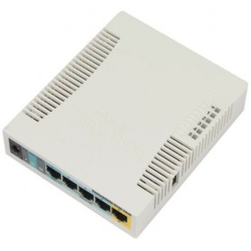 ACCESS POINT MIKROTIK RouterBOARD 951Ui-2HnD 600Mhz CPU,128MB RAM,5xLAN,2.4Ghz 802b g n 2x2 2chain wireless int ant,plastic case