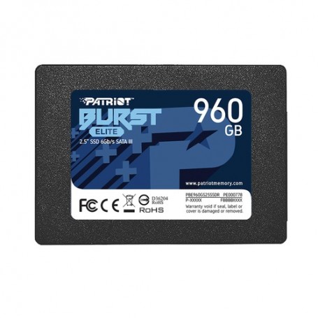 SSD PATRIOT 960GB BURST ELITE 2.5  SATA3 READ:450MB WRITE:320 MB S - PBE960GS25SSDR
