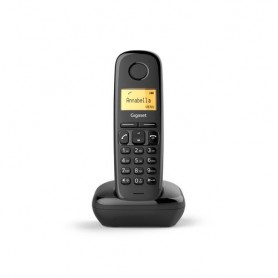 TELEFONO CORDLESS GIGASET A170 S30852H2802K101 Black DECT display alfanum. monoc., ID chiamate, 10 suonerie, rubrica 50 nomi