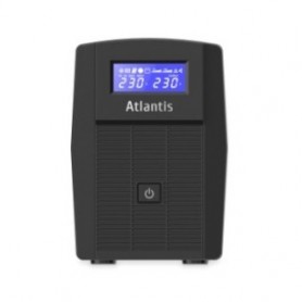 UPS ATLANTIS A03-HP1003 800VA (480W) Sinewave Line Interactive 12V-9Ah Display LCD e LED stato UPS Interfaccia USB-HID 2xSchuko