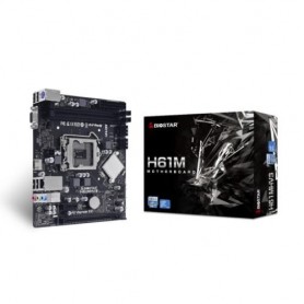 MB BIOSTAR H61MHV3 LGA 1155 H61 2DDR3 VGA+HDMI PCIE, 4*SATA mATX