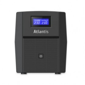 UPS ATLANTIS A03-HP1503 1200VA (720W) Sinewave Line Interactive 2x12V-7Ah Display LCD e LED stato UPS USB-HID 3xIEC 2xSchuko