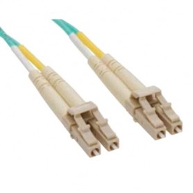 Bretella di connessione e permutazione a 2 fibre ottiche MULTIMODALI OM3 connett.LC-LC DUPLEX 3m guaina esterna LSZH IEC60332-1