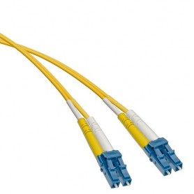 Fiber Patch Cord OS2 Singlemode Yellow 1.6 mm DUP-ZIP, LC UPC-LC UPC, 20.0  Meters