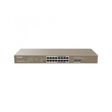 SWITCH TENDA TEG1118P-16-250W 16P GIGABIT 10 100 1000 Base-T RJ45 PoE+2 1000M SFP Cons. Max Porta:30W- cons. max switch 250W